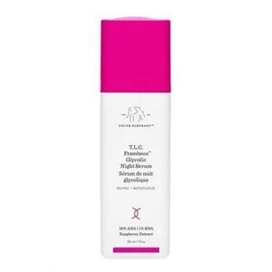 Drunk Elephant T.L.C. Framboos Glycolic Night Serum - Pink and White